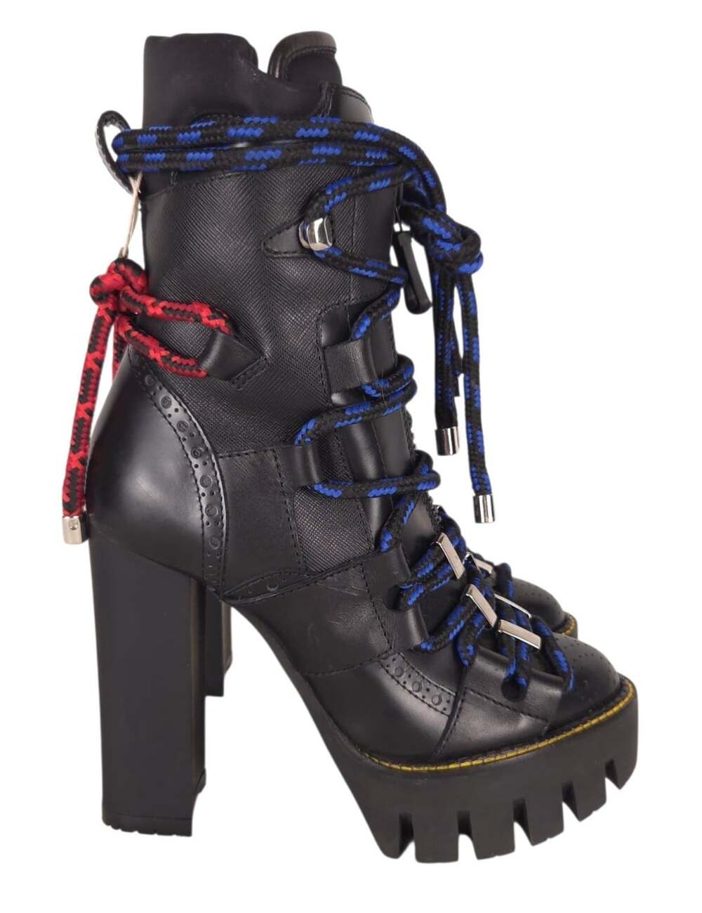 DSquared2 Platform Hiking Lace Up Ankle Boots US 5 EU 35 Womens Black $1250